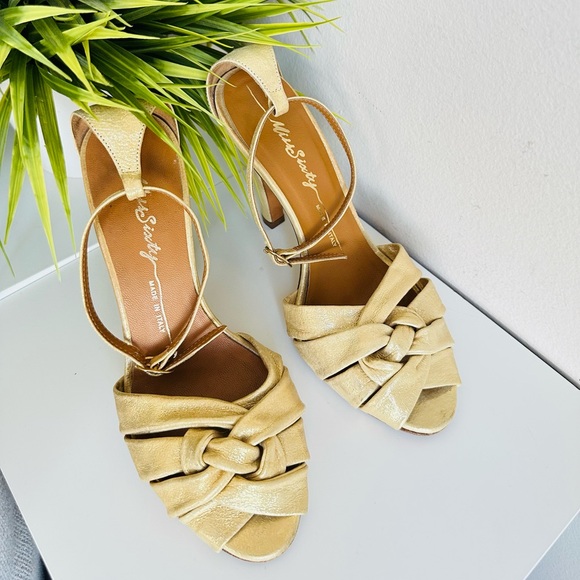 Miss Sixty | Leather Gold Sandals - Picture 15 of 16